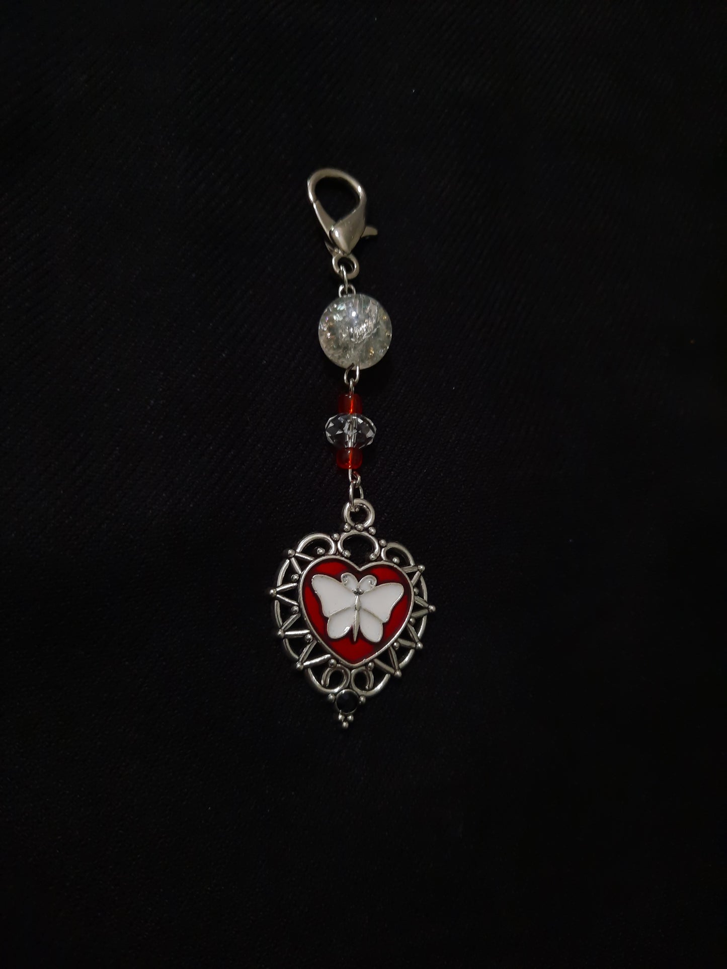 Heart Butterfly Keychain