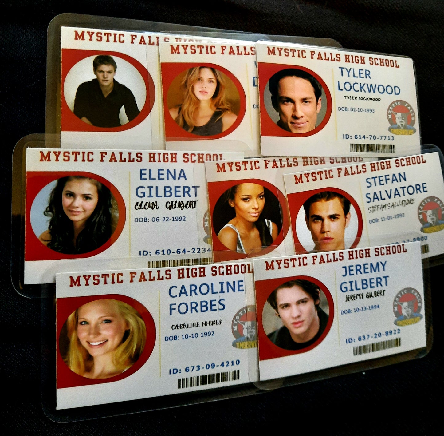 Mystic Falls High School Student ID Card Set