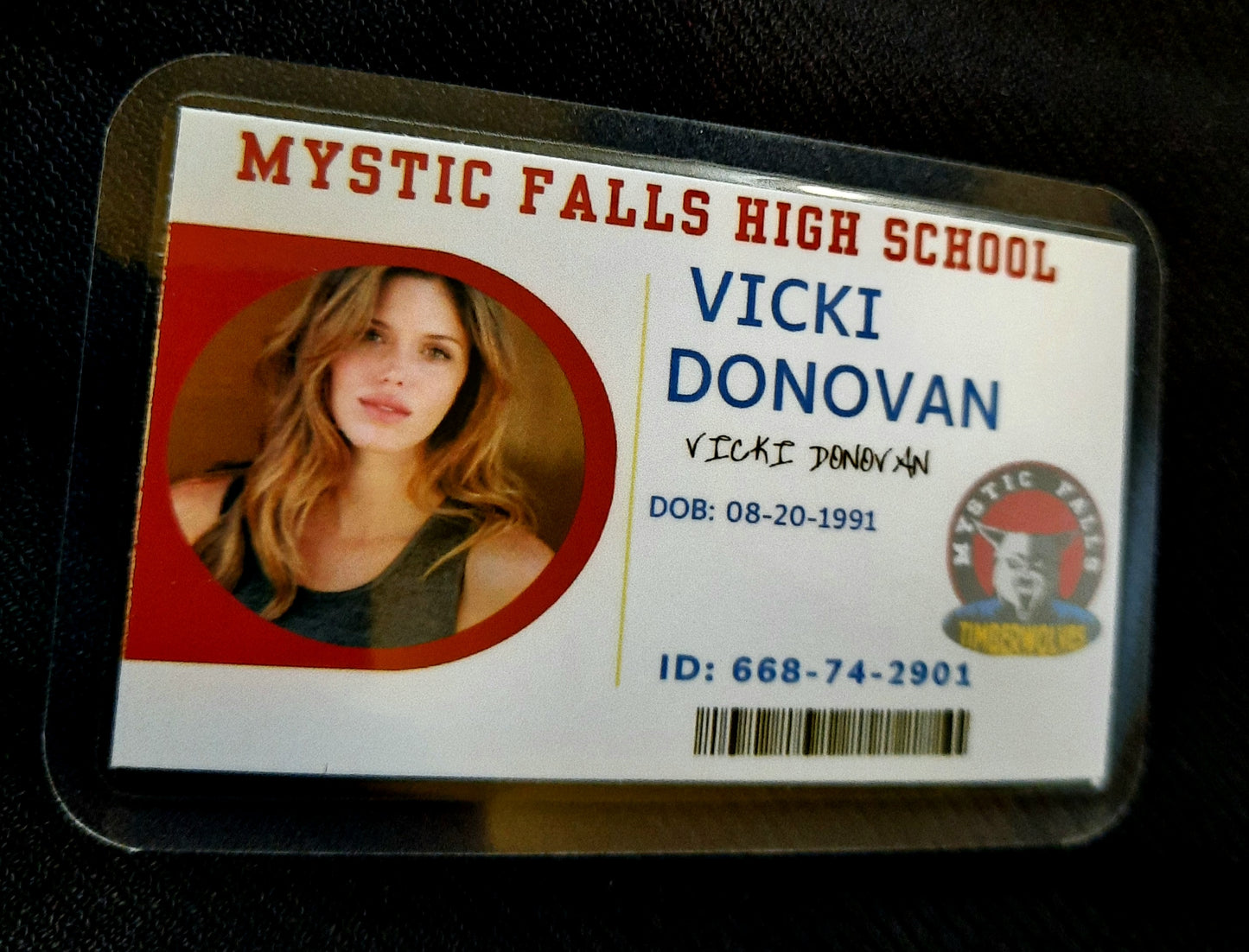 Mystic Falls High School Student ID Cards