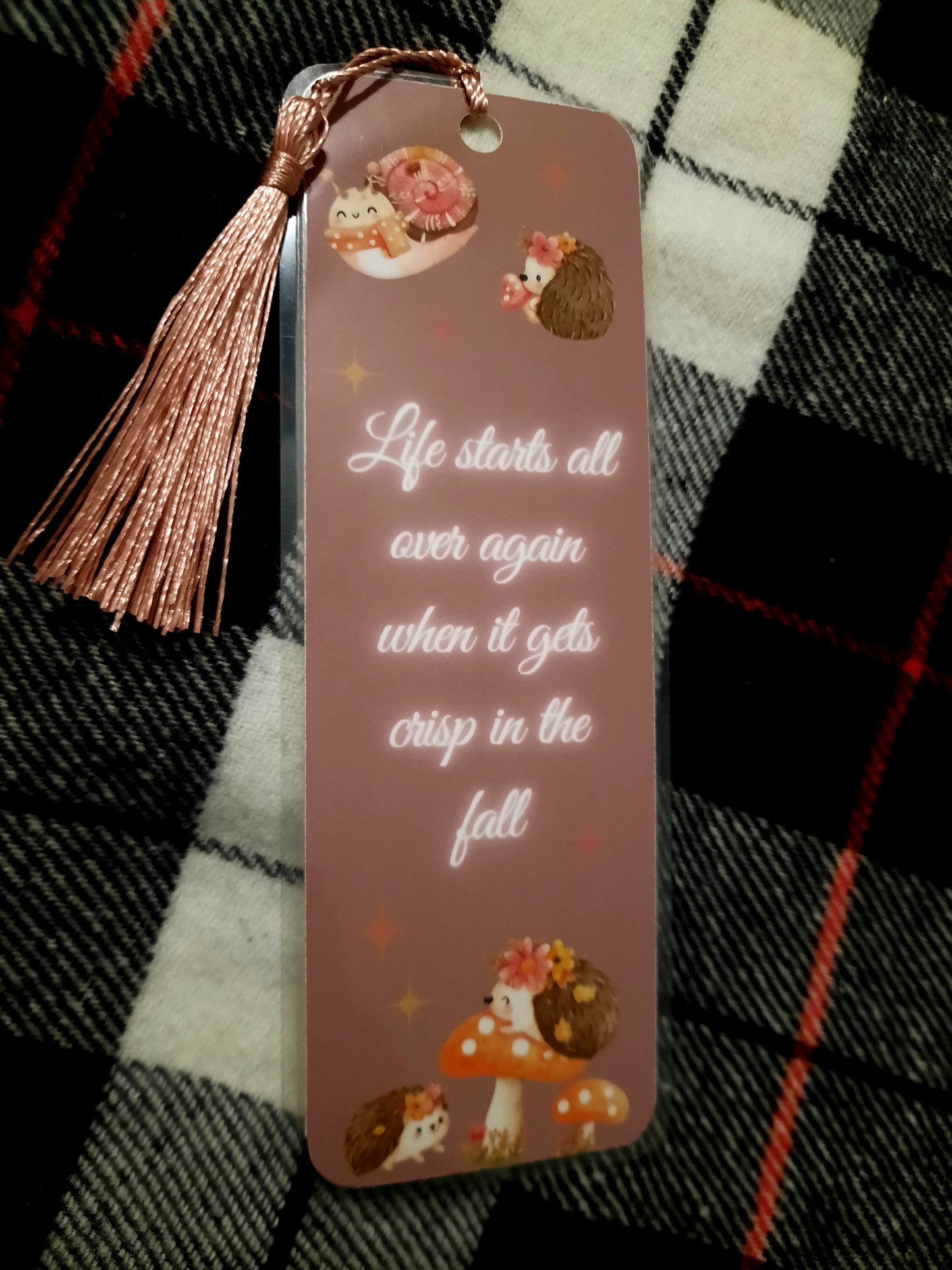 Fall quote bookmark