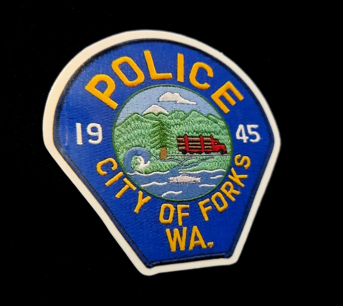Forks Washington Police Badge Sticker