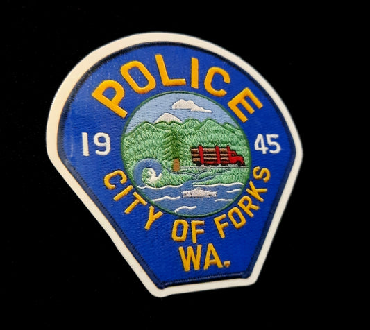 Forks Washington Police Badge Sticker