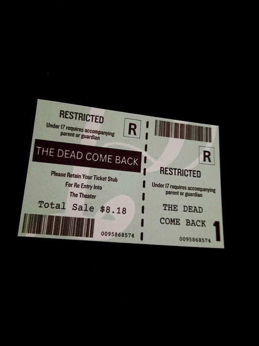 Twilight Movie Ticket Prop The Dead Come Back
