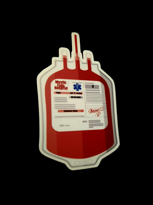 Mystic Falls Blood Bag Sticker