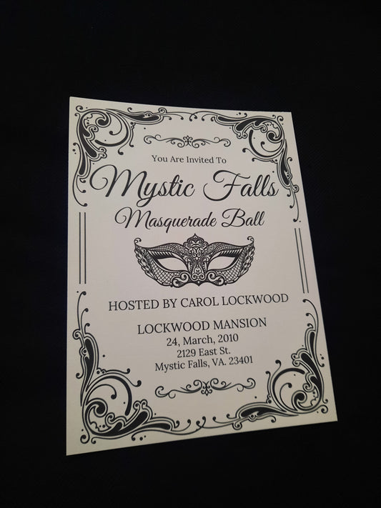 Mystic Falls Masquerade Ball Invitation