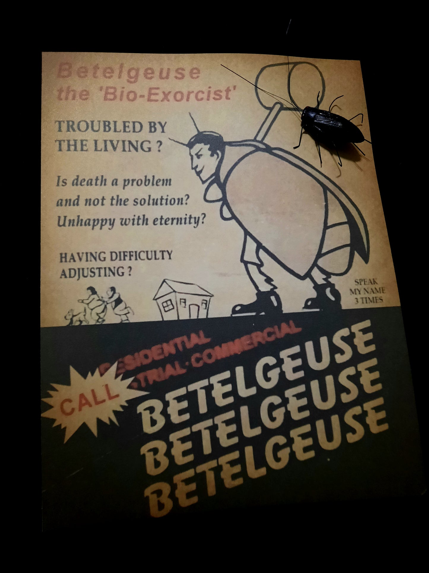 Beetlejuice Flyer Replica Prop Reproduction