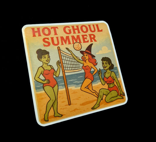 Hot Ghoul Summer Summerween Sticker