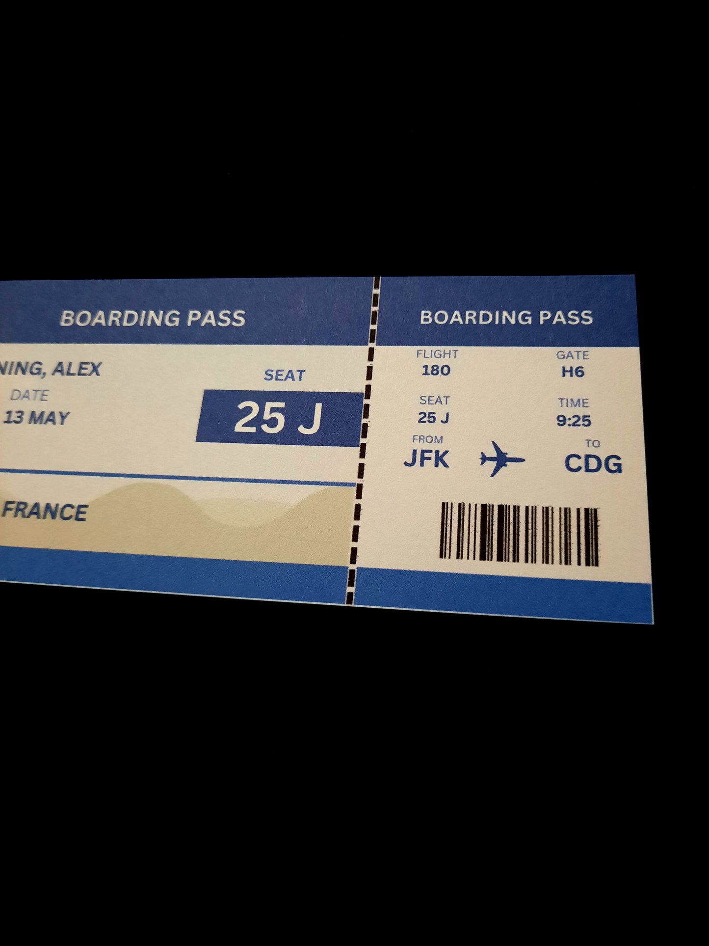 Final Destination Boarding Pass Prop Replica