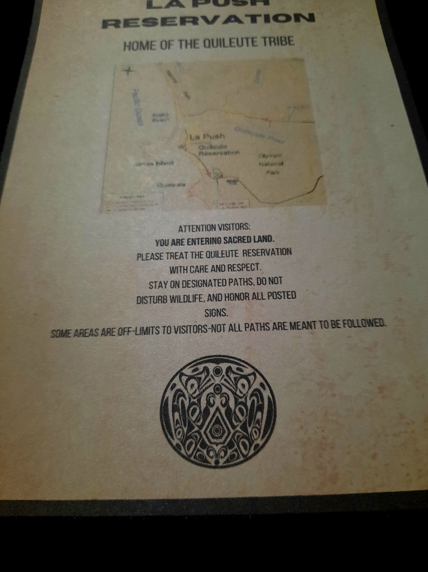La Push Reservation Visitor Flyer