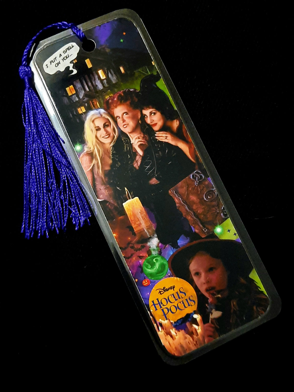 Hocus pocus bookmark. Laminated with tassel.
