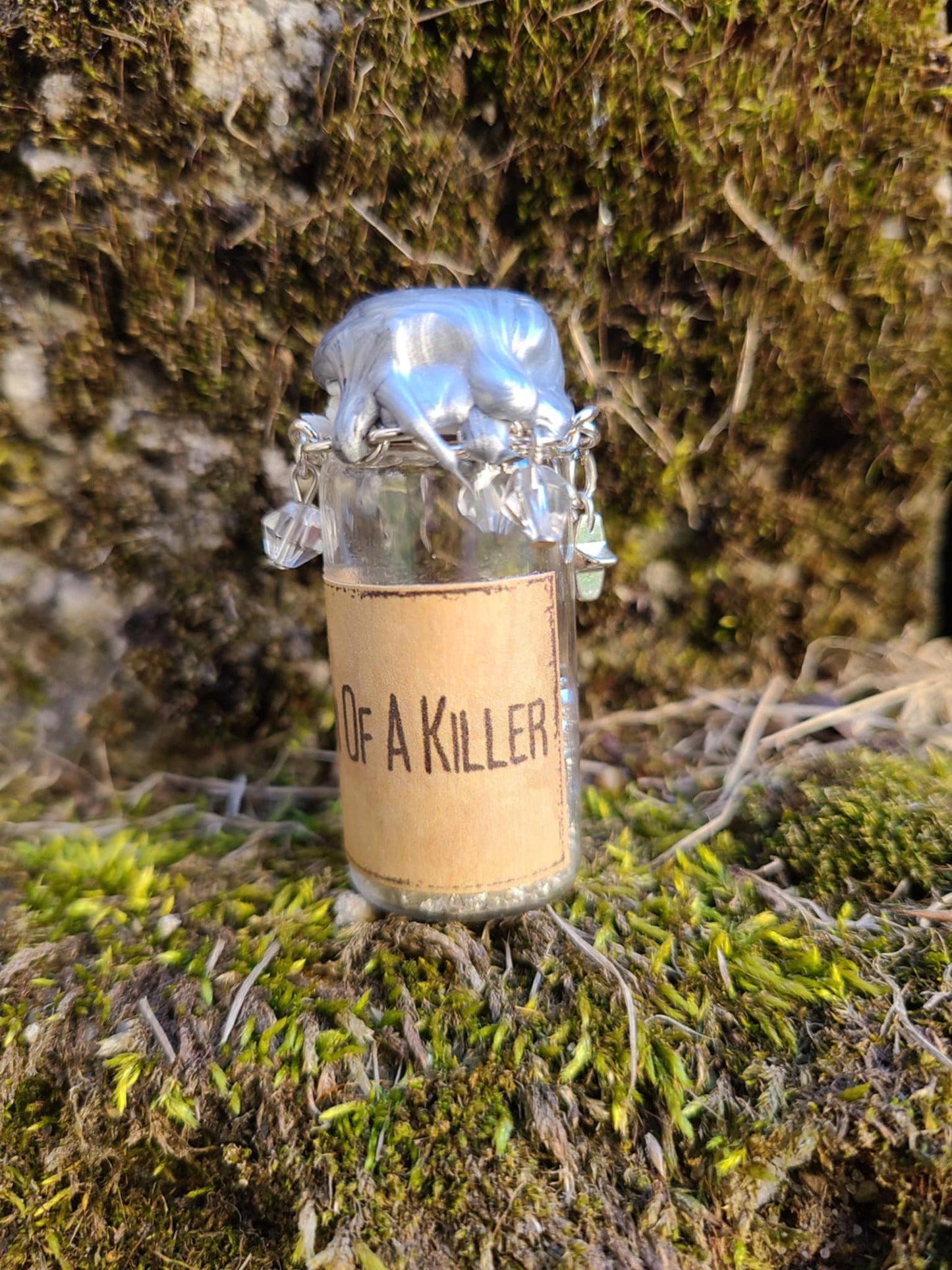 Skin of a killer glass mini bottle