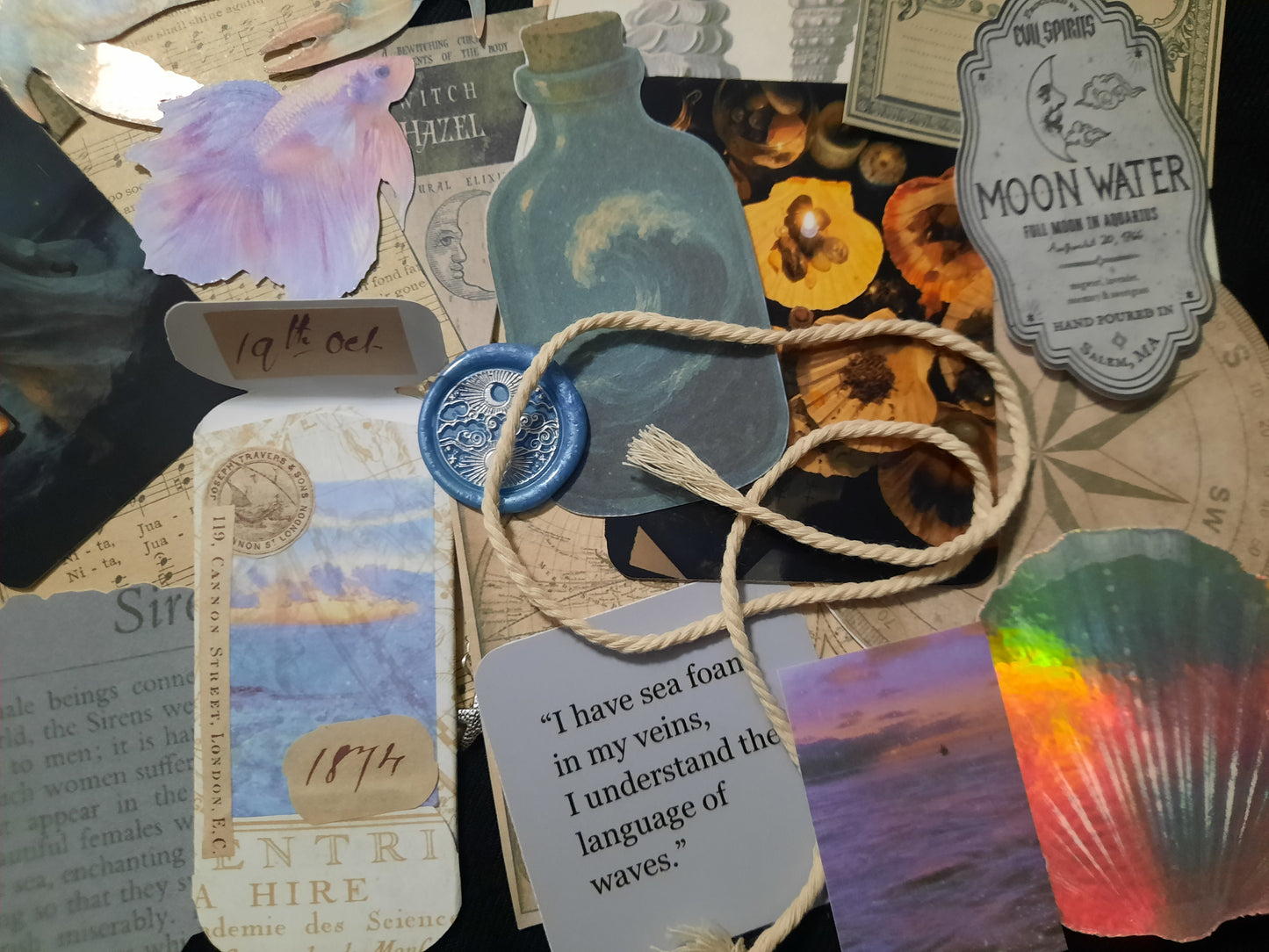 Sea Witch Ephemera Kit | Ocean-Themed Junk Journal Collection
