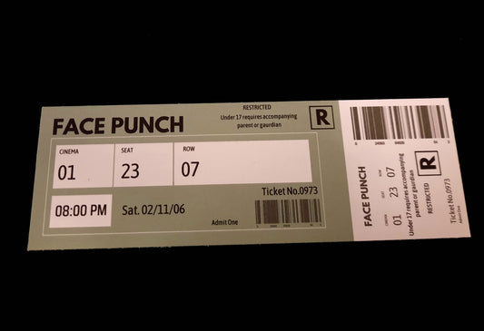 Twilight Face Punch Prop Movie Ticket