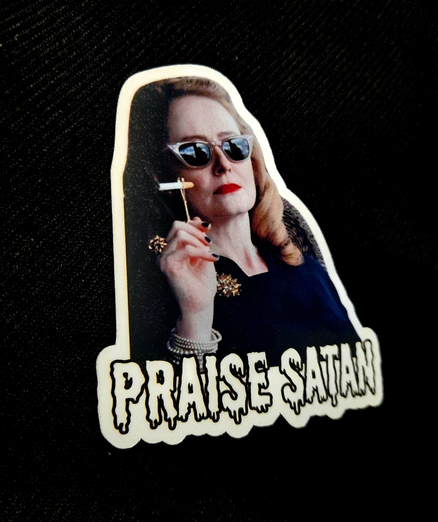 Zelda Spellman Praise Satan Sticker