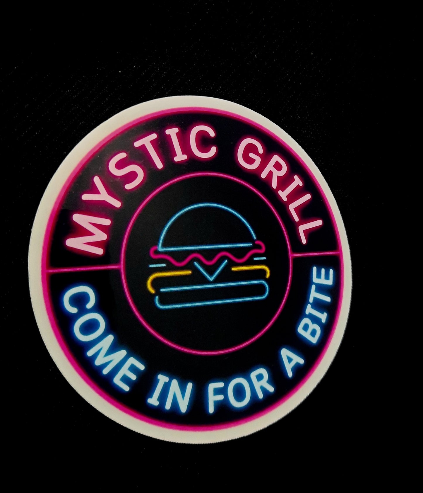 Mystic Grill Neon Sticker