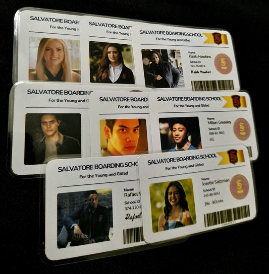 Salvatore Boarding School ID Card Set