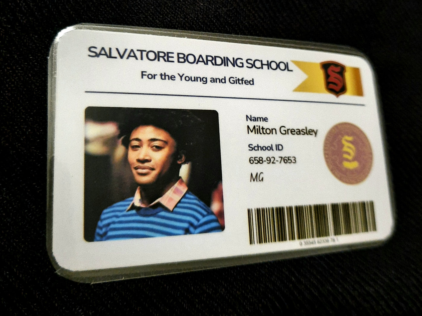 Salvatore Boarding School ID Card