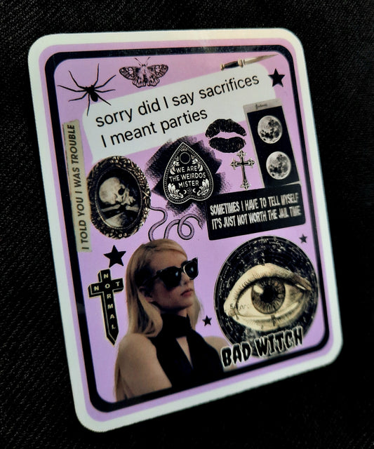 Bad Witch Collage Sticker