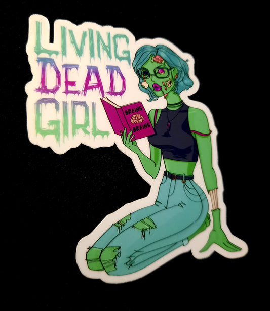 Zombie Living Dead Girl Sticker