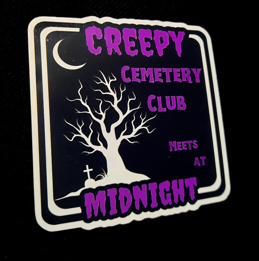 Creepy Cemetery Club Sticker