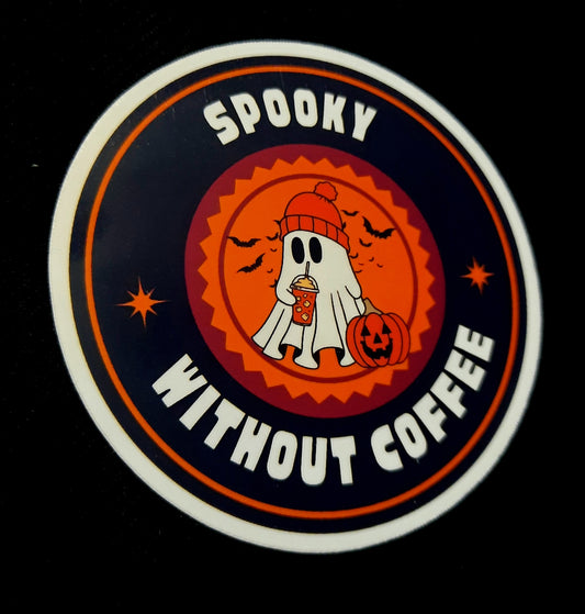 Spooky Without Coffee Sticker