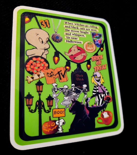 Halloween Nostalgia Collage Sticker