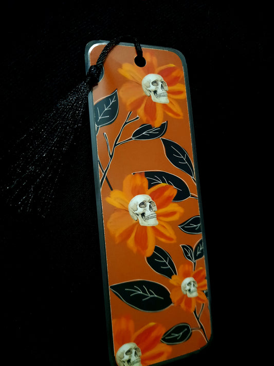 Skull Flower Bookmark