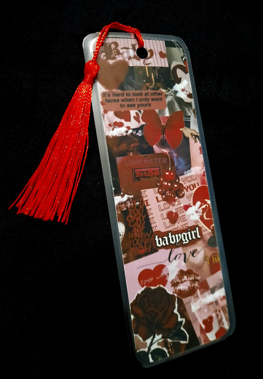 Valentine Aesthetic Collage Bookmark