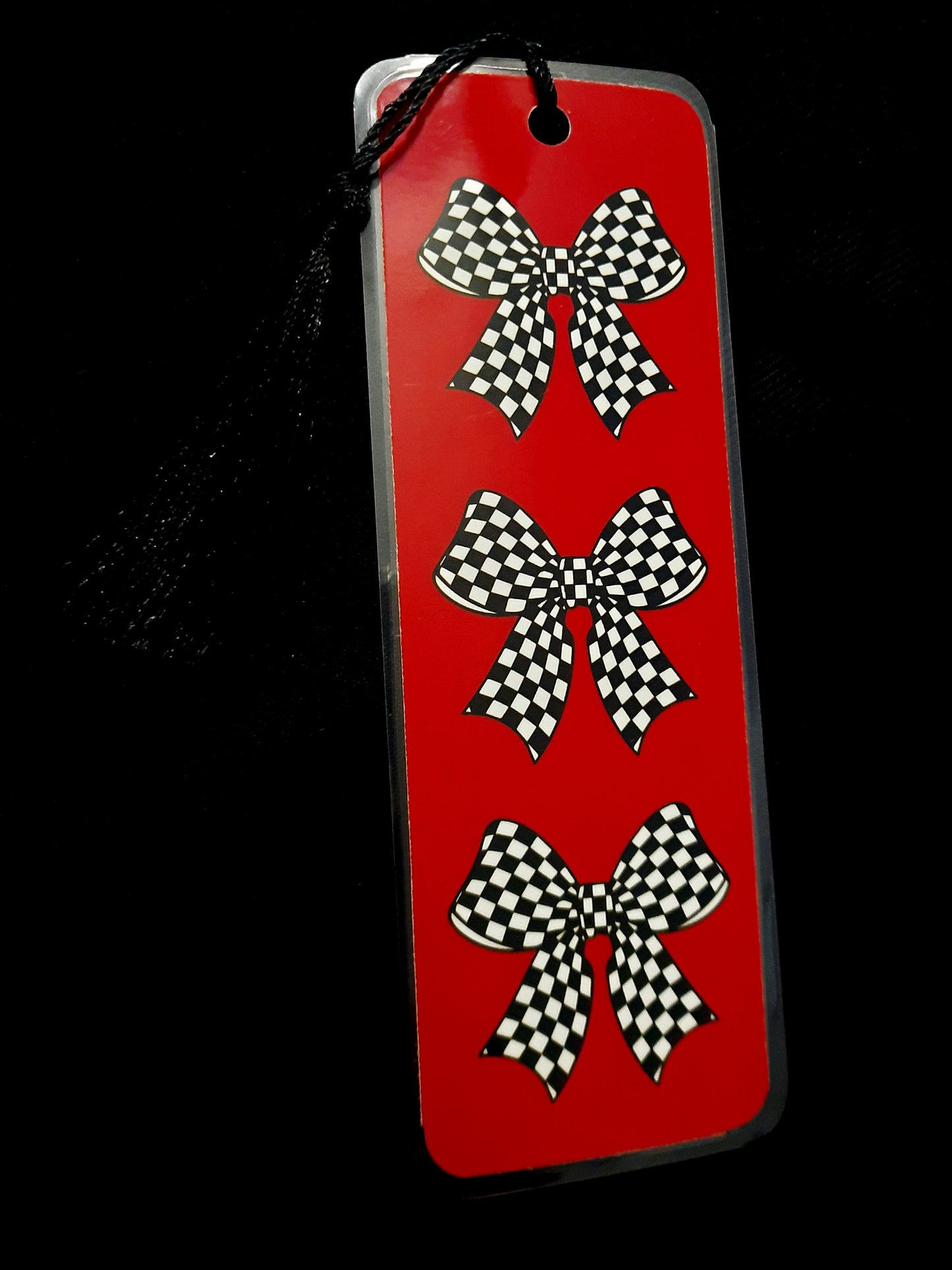 Checkered Bow Bookmark