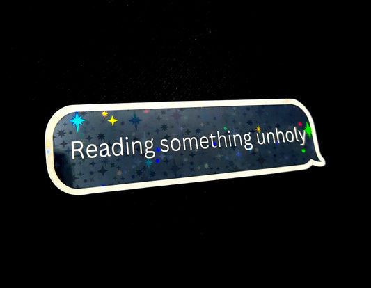 Reading Something Unholy Sticker