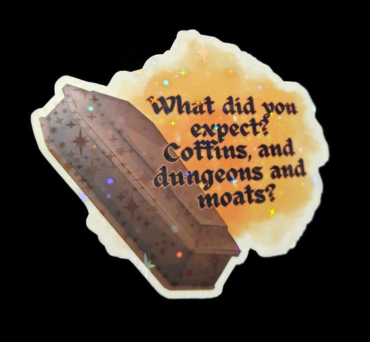 Twilight Coffins Dungeons and Moates Sticker