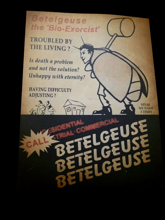 Beetlejuice Flyer Replica Prop Reproduction