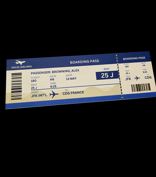 Final Destination Boarding Pass Prop Replica