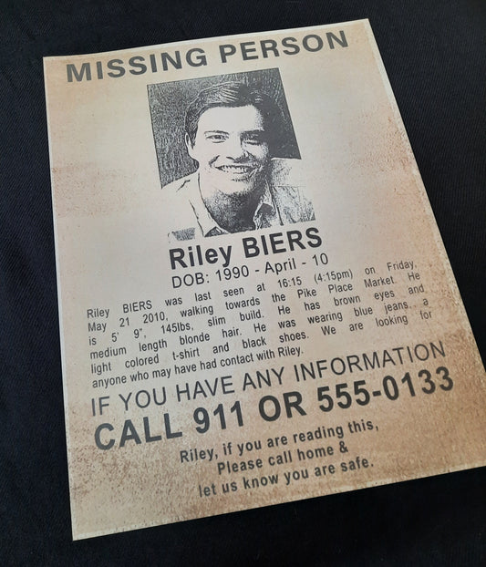 Riley Biers Missing Poster-Twilight Replica