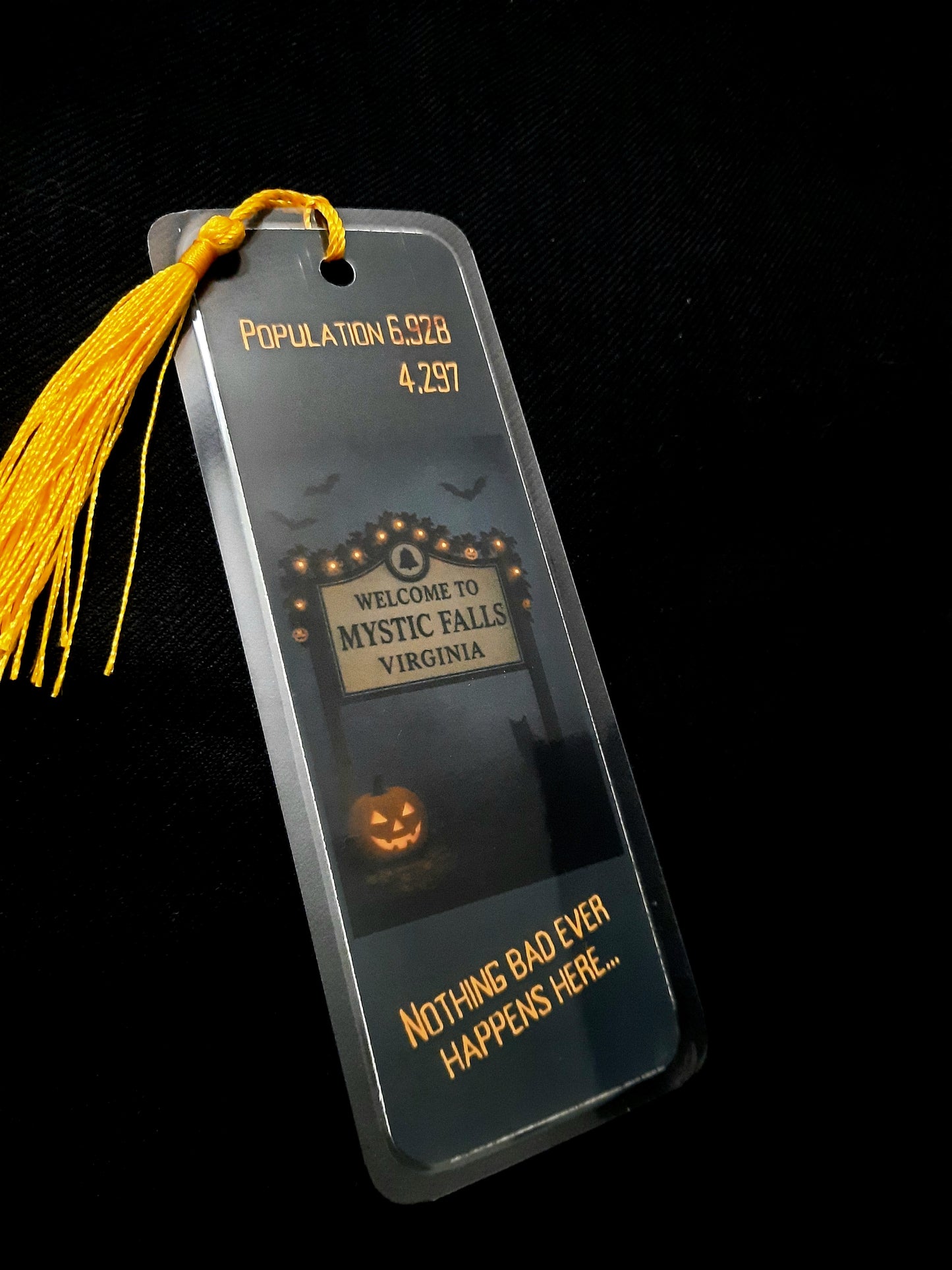 Halloween Mystic Falls Sign Bookmark