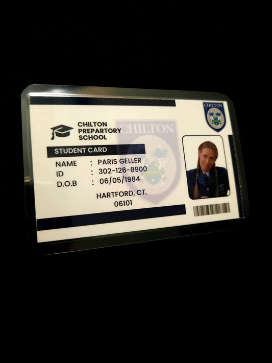 Paris Geller Chilton Student ID Card