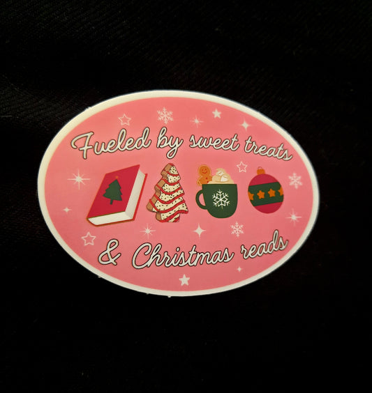Fueled by Sweet Treats & Christmas Reads Sticker