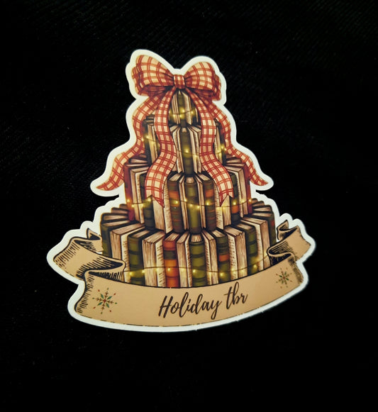 Holiday TBR-Bookstack Christmas Tree Sticker