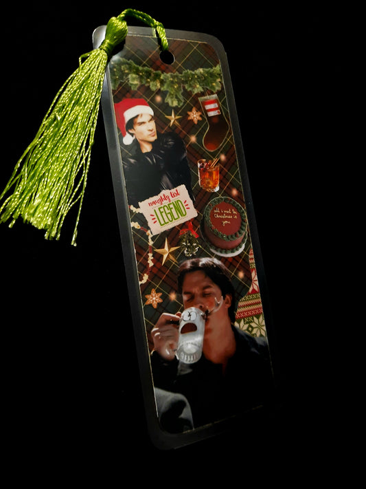 Damon Salvatore Christmas Bookmark
