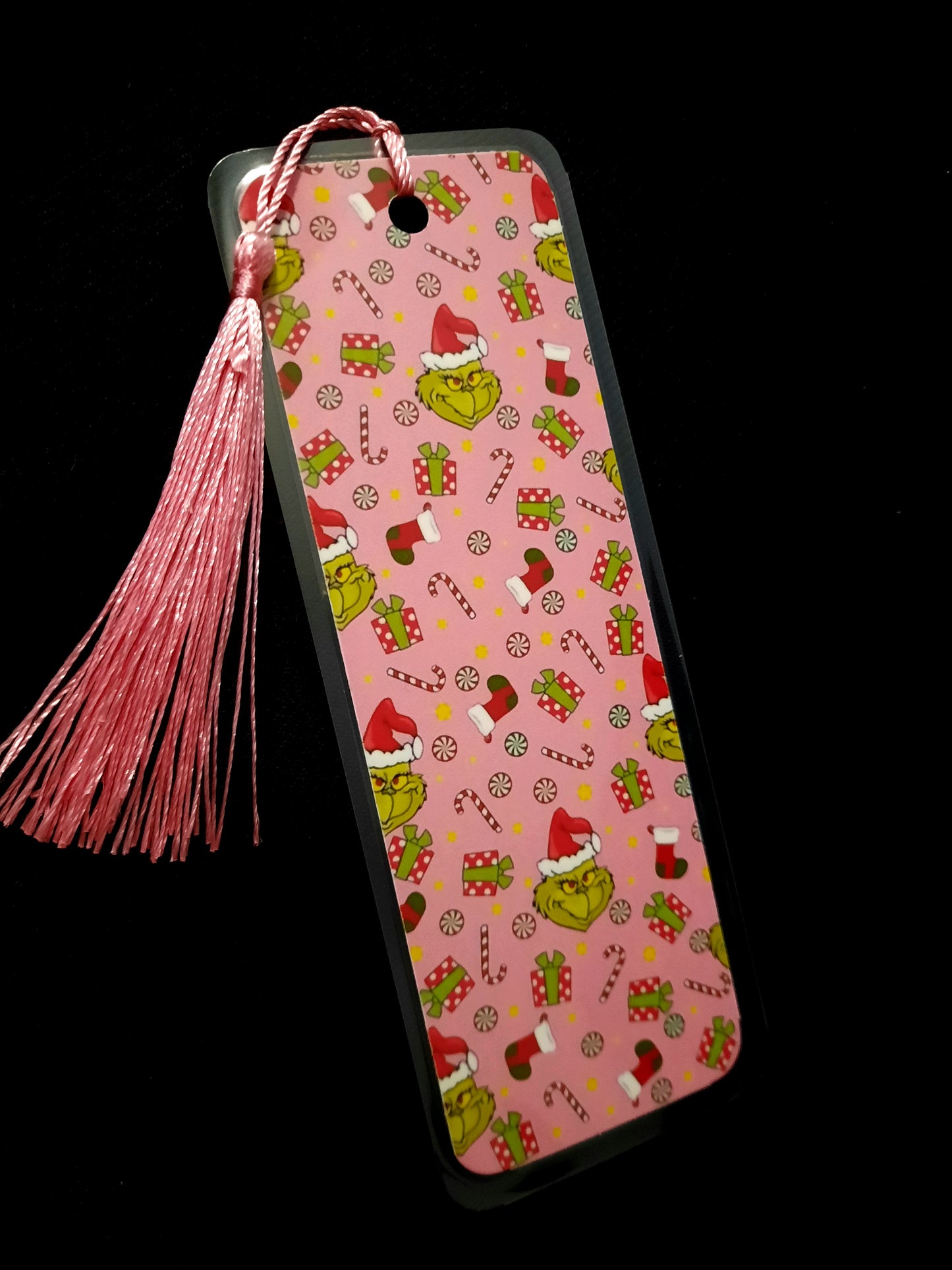 Pink Grinch Bookmark
