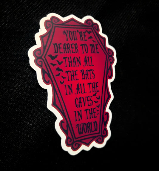 Red Coffin Sticker