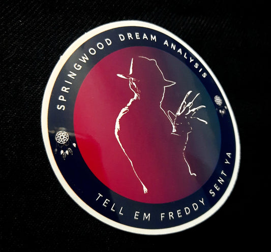 Springwood Dream Analysis- Nightmare on Elm Street Sticker