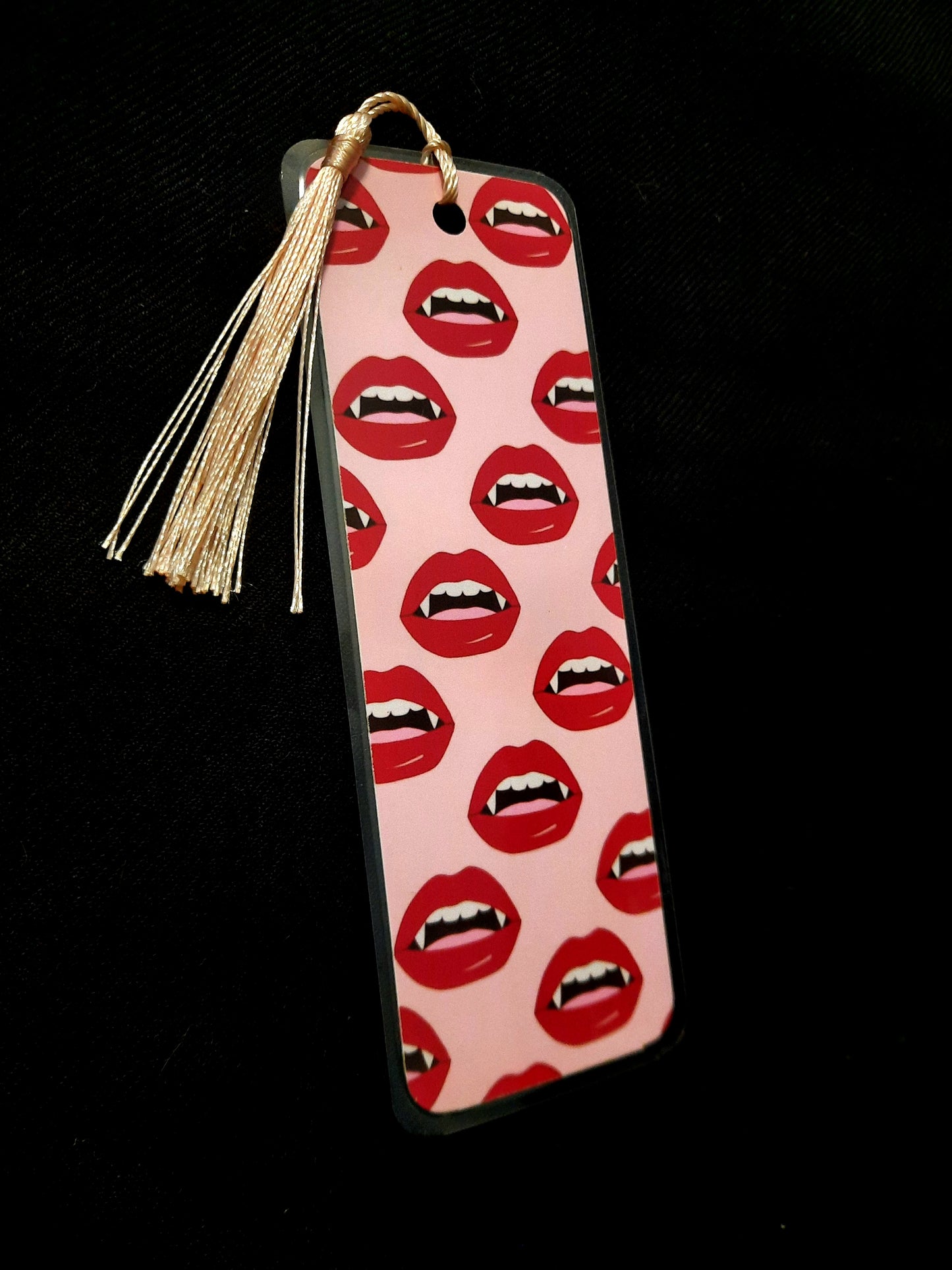 Pink Vampire Lips Bookmark