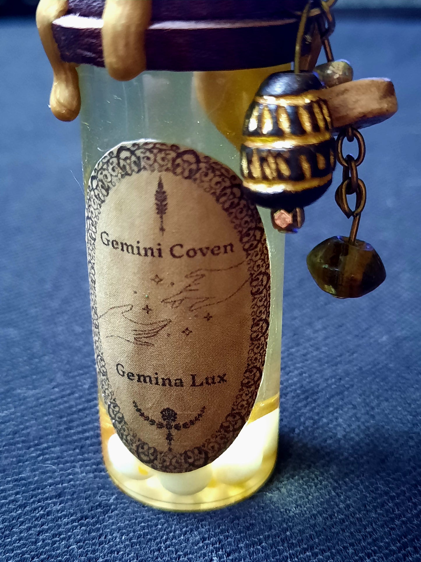 Gemini Coven Mini Glass Collector Bottle