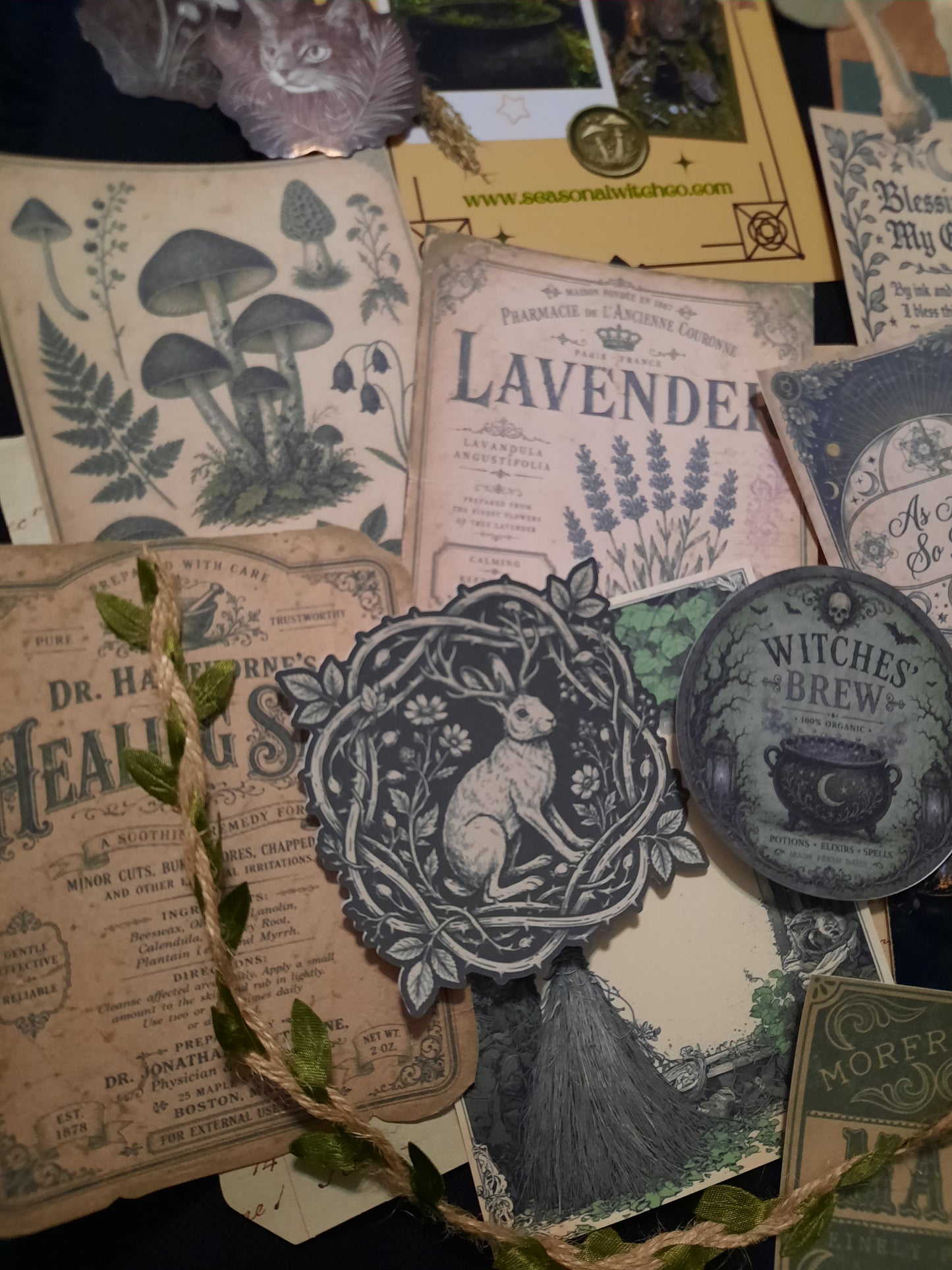 Forest Witch Scrapbook Kit | 39 Piece Curated Scrapbook Collection