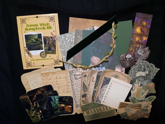 Forest Witch Scrapbook Kit | 39 Piece Curated Scrapbook Collection