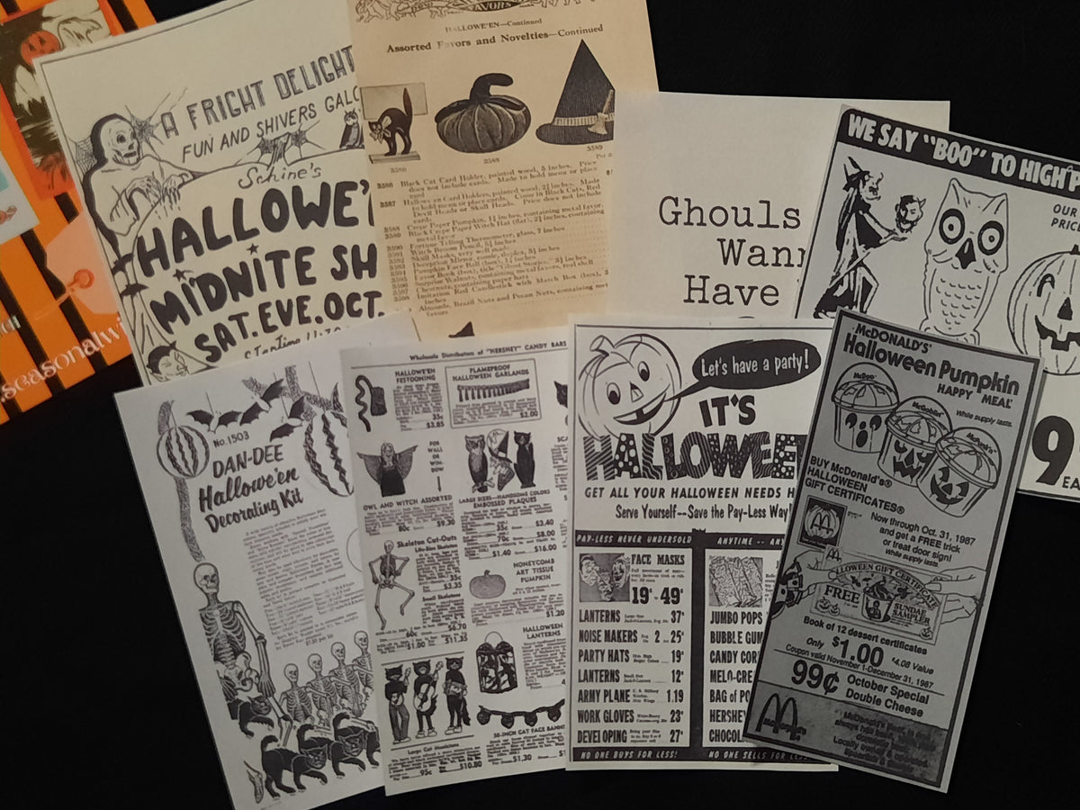 Vintage Halloween Scrapbook Kit | 40+ piece Ephemera