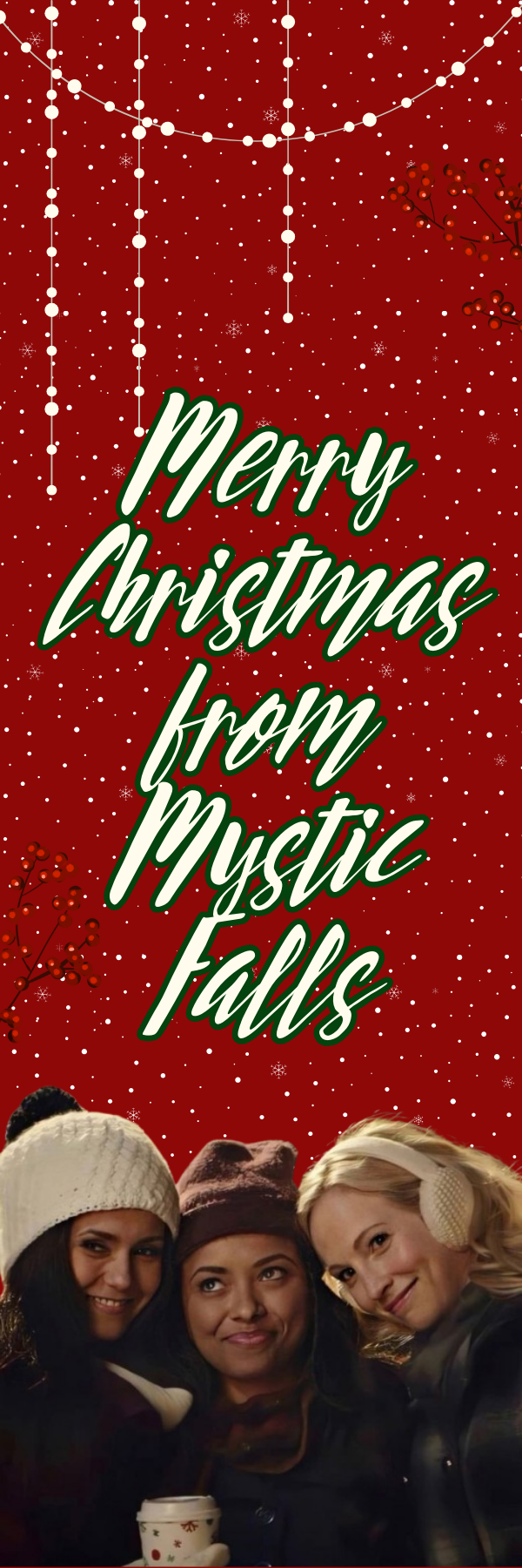 Mystic Falls Christmas Bookmark