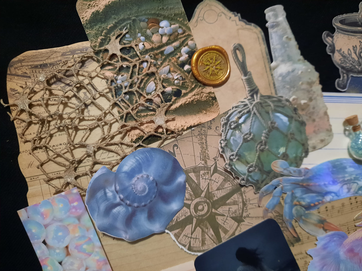 Sea Witch Ephemera Kit | Ocean-Themed Junk Journal Collection