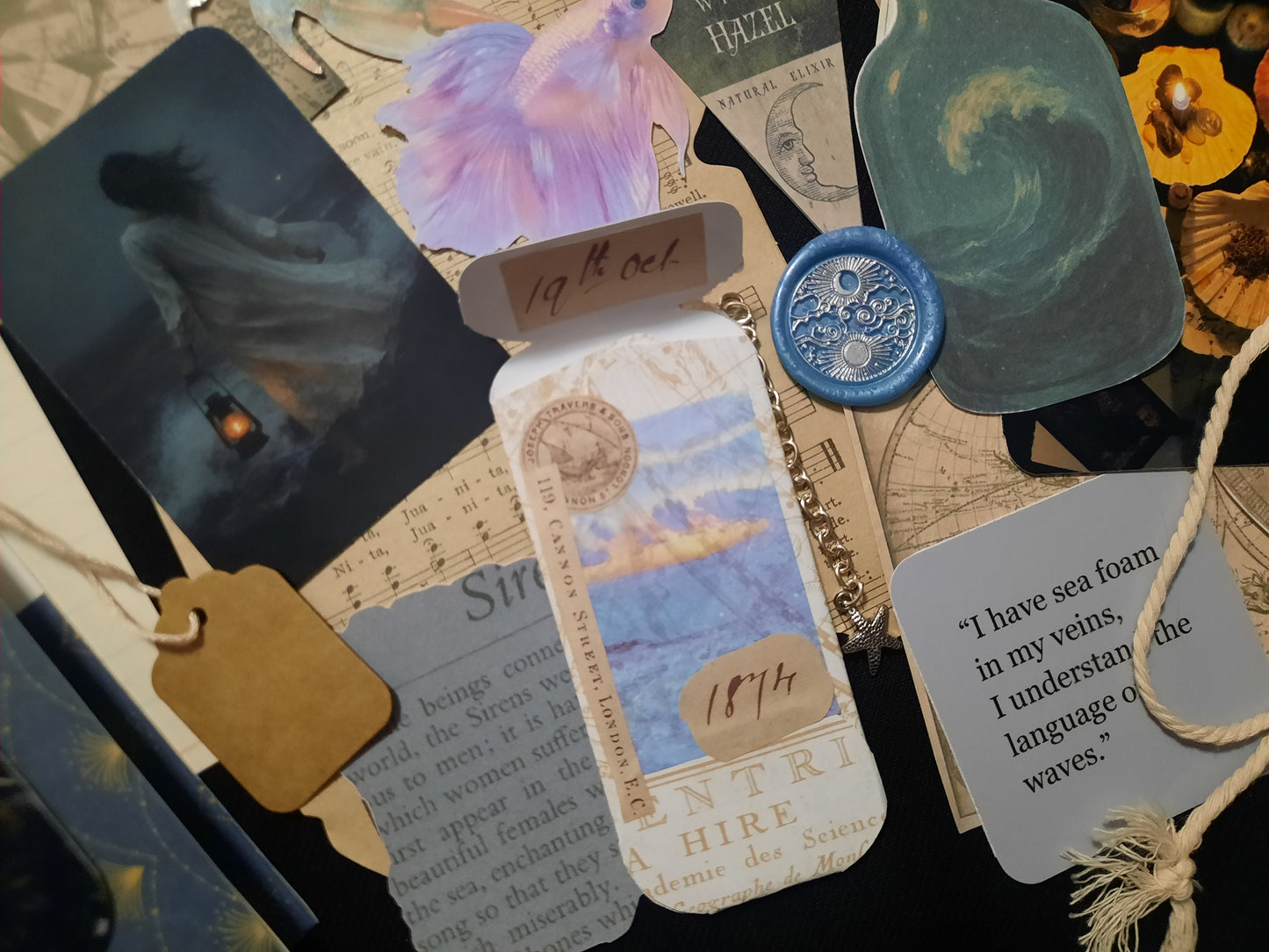 Sea Witch Ephemera Kit | Ocean-Themed Junk Journal Collection